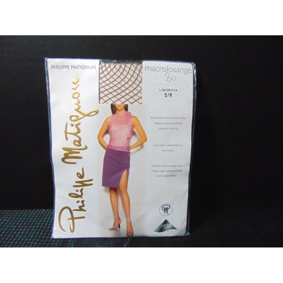 Phillipe Matignon Other - Philippe Matignon Fishnet Pantyhose Macrolosange  S M Liquirizia Brown Deadstock